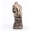 Rodin The Myśliciel Cast Cast Statue Statue Brązowe wykończenie